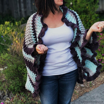 Strisce Ruffle Edge Wrap
