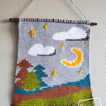 Moonlight Trees Wall Hanging