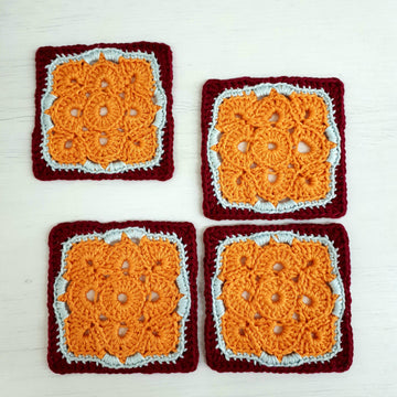 Square Flower Coaster
