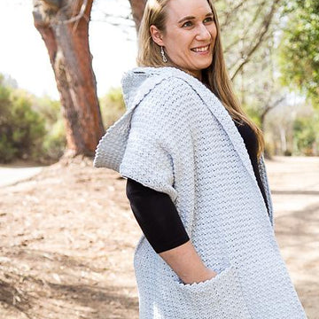 Pocket Shawl with a Detachable Hoodie
