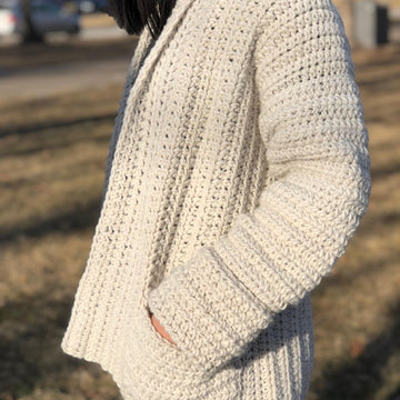 Crochet buttoned sweater