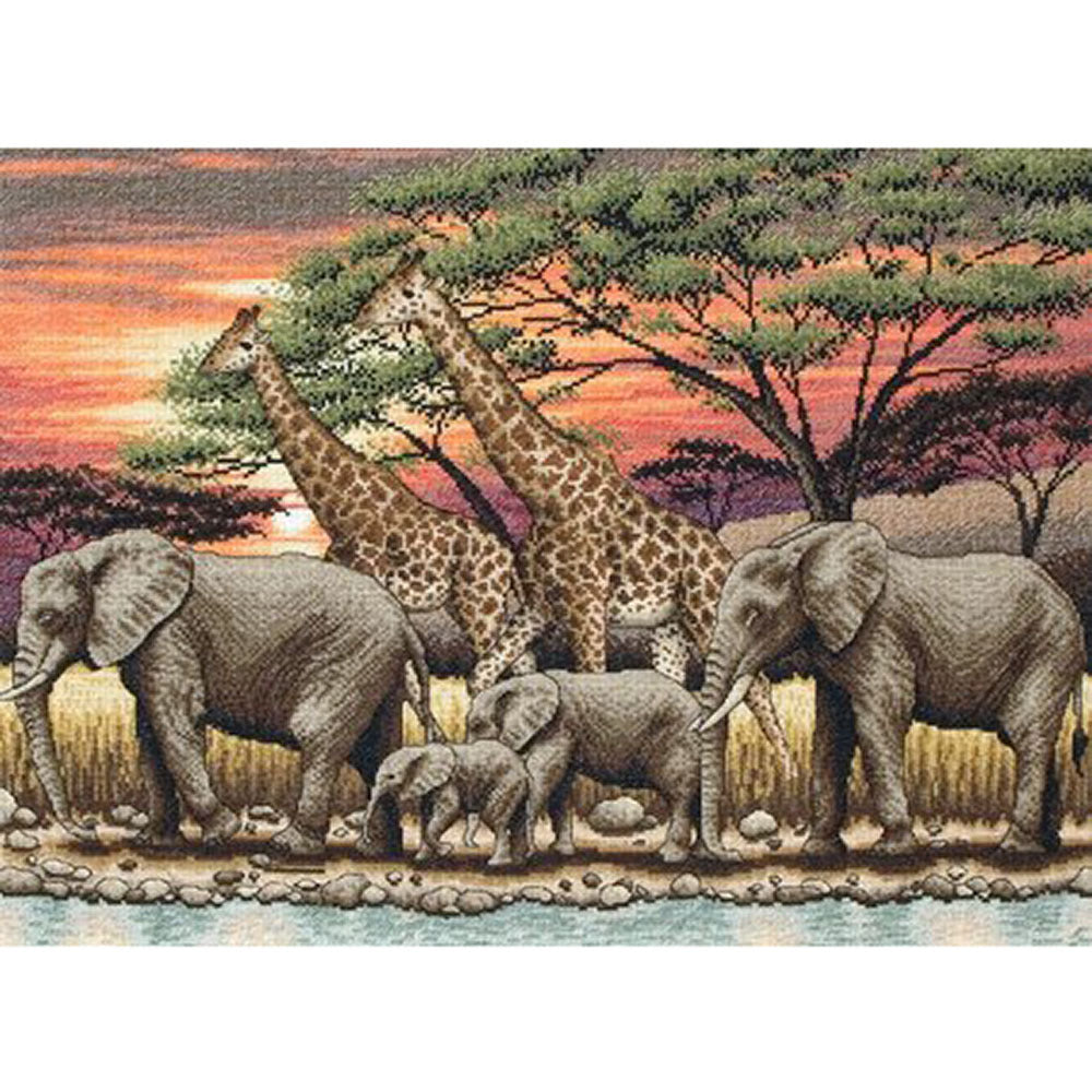 Anchor African Sunset Cross Stitch Kit - 30cm x 40cm