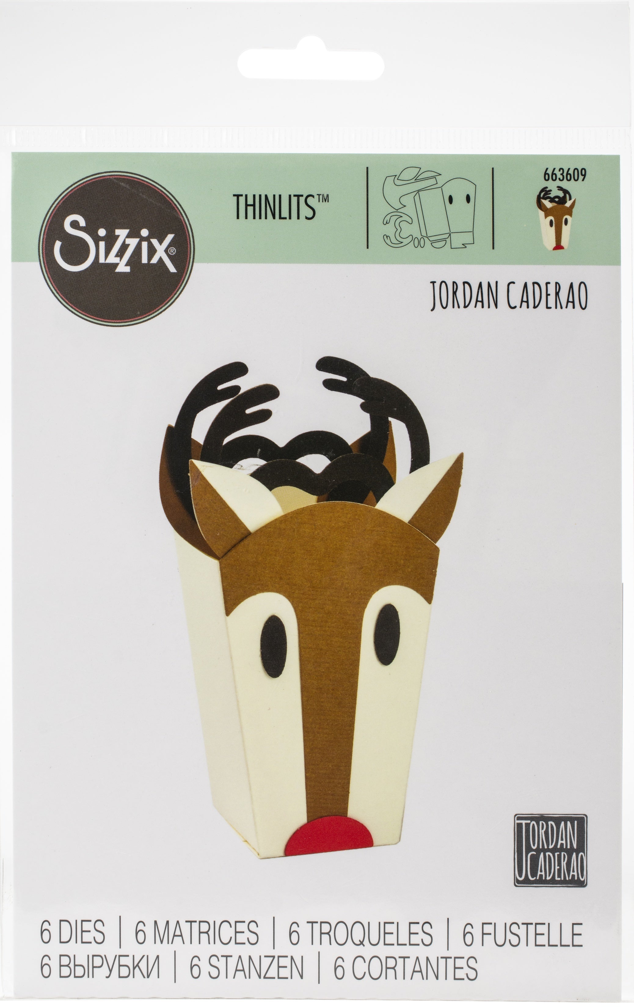 Sizzix Thinlits Dies By Jordan Caderao - Reindeer Bag