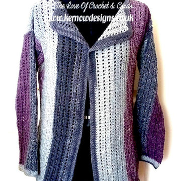 Purple Heather "Chill" Cardigan