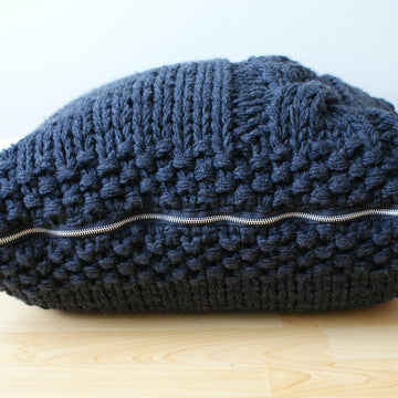 Chunky Cable Knit Pillow Cover Approximately 27" x 27"