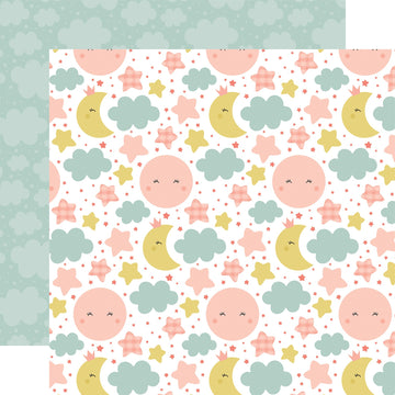 Echo Park Paper Baby Girl Double-Sided Cardstock 12"X12" 25/Pkg - Dream Big