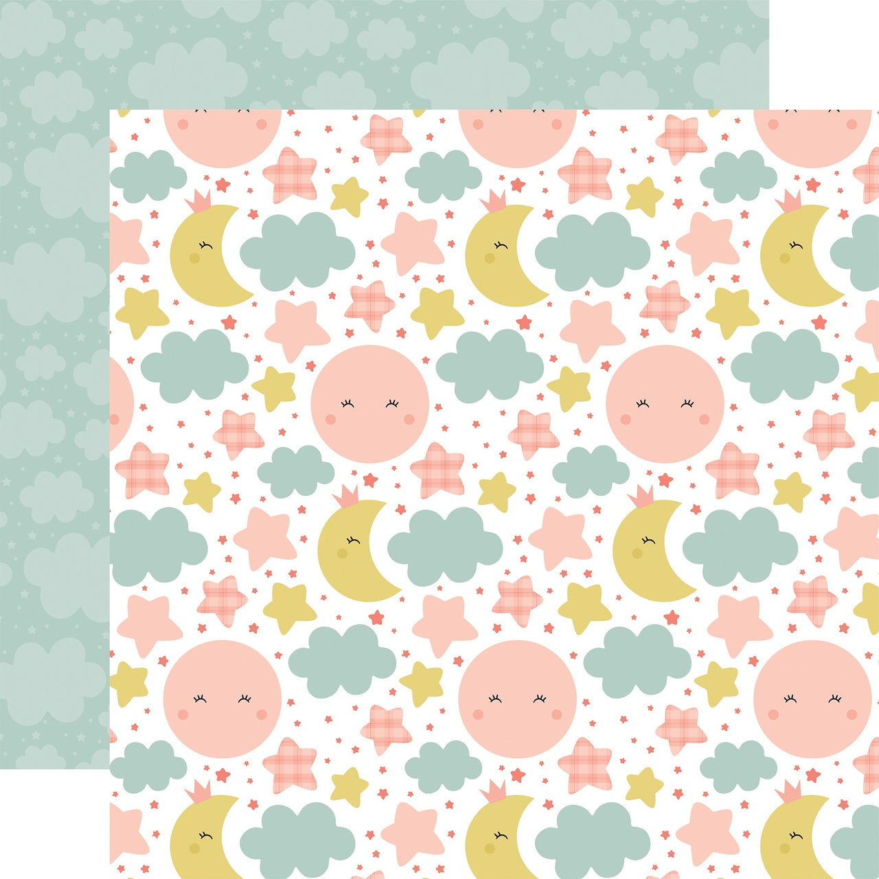 Echo Park Paper Baby Girl Double-Sided Cardstock 12"X12" 25/Pkg - Dream Big
