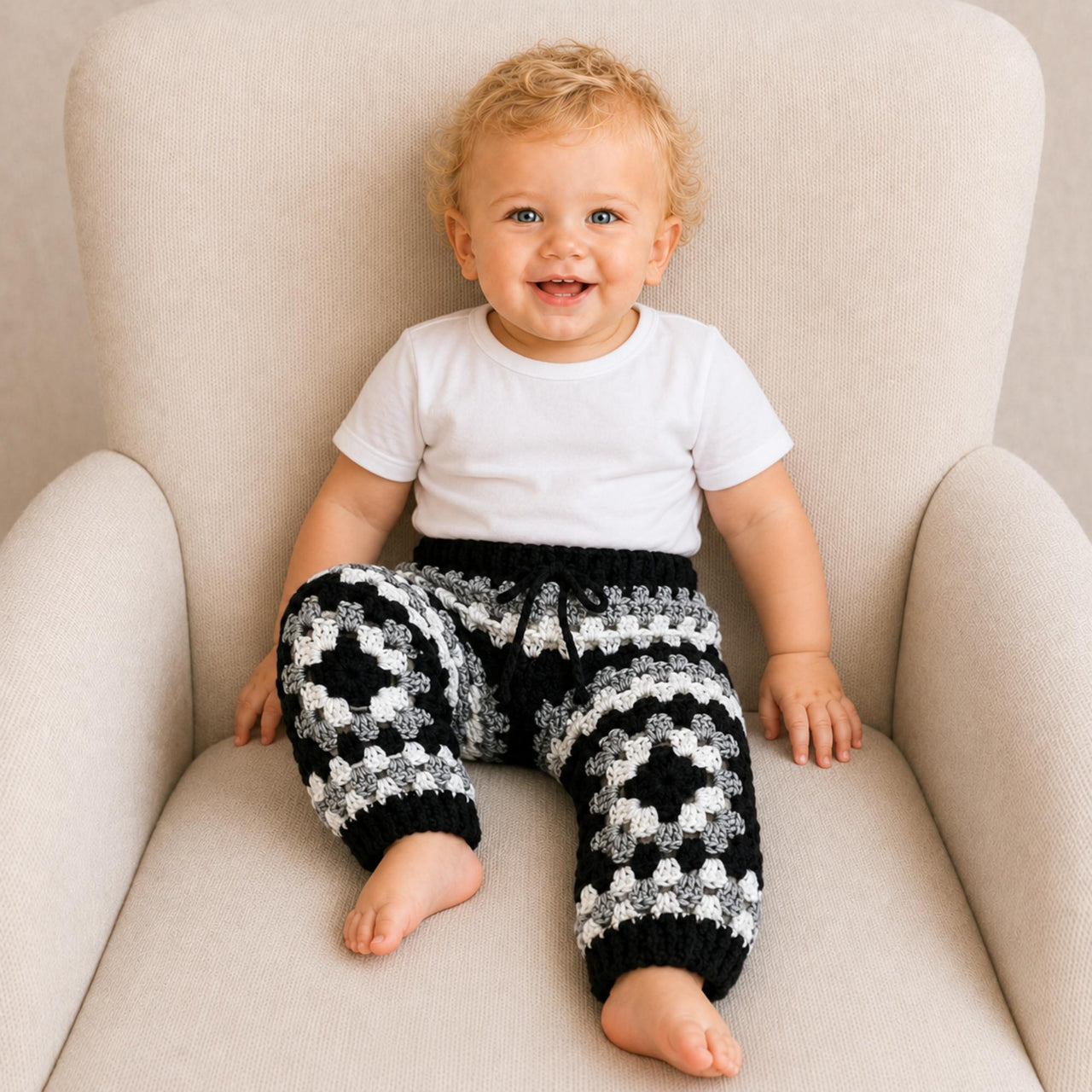 Granny Square Baby Trousers