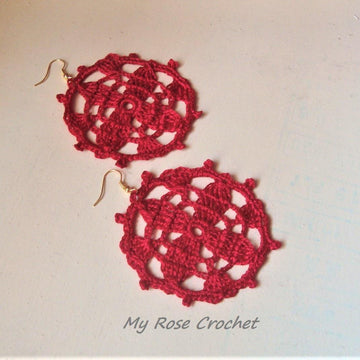 Crochet 4-petals Dangler Earring Pattern
