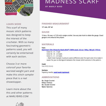 Mosaic Madness Scarf - Tournament of Stitches 2020
