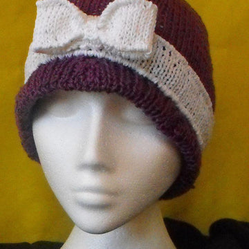 RIBBON BEANIECLOCHE KNITTING PATTERN