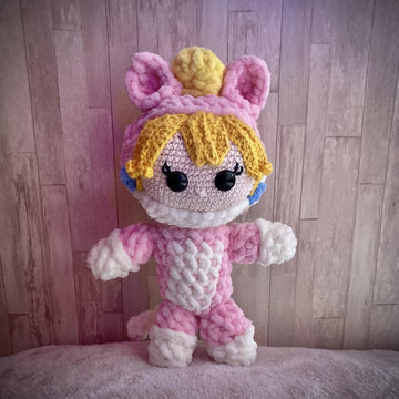 Cat Peach Princess Amigurumi