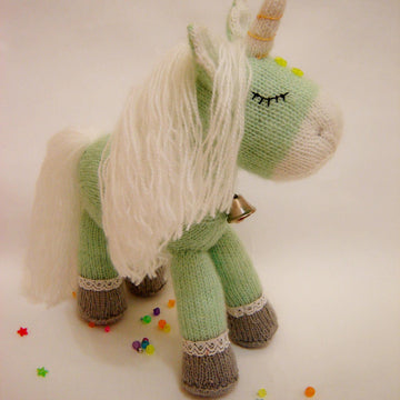 Toy Knitting Pattern plush Unicorn Knit a magical Unicorn as a gift for a girl