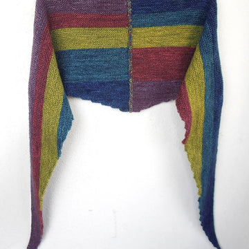 Color-Blocked-and-Seamed Scarf
