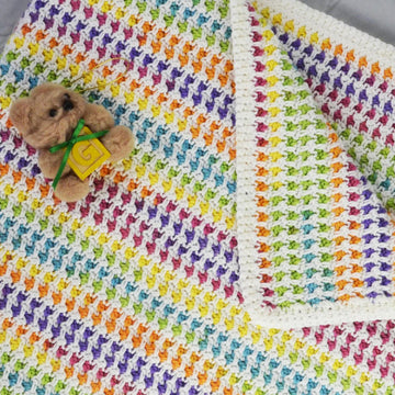 Reversible Stripes Baby Blanket