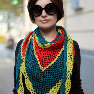 Christy crochet triangular scarf