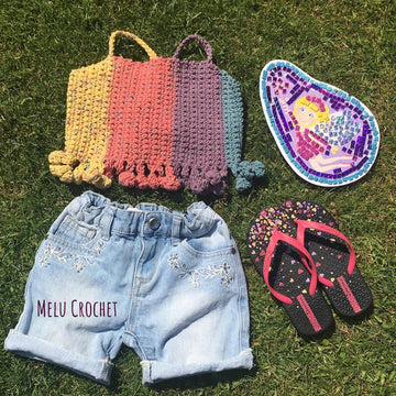 Children's Bobble Pom Pom Crop Top
