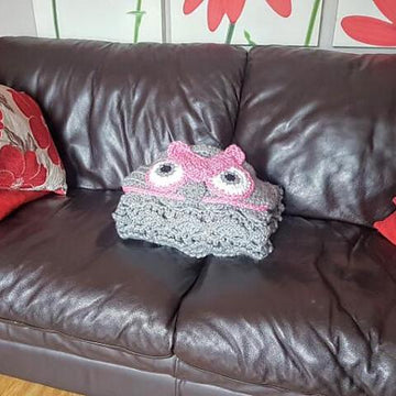2in1 Woodland Owl Hooded Blanket Crochet Pattern