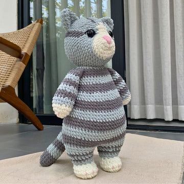 Tabby Cat Amigurumi Doll Plushie