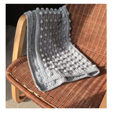 Easy and Quick Modern Bobble Blanket pattern by Melu Crochet