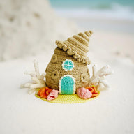 Crochet seashell, amigurumi seashell, crochet doll house, amigurmi doll house, Seashell house
