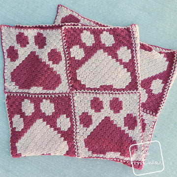 Cute Paw Print C2C Blanket