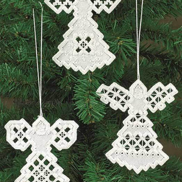 Permin Angel Hardanger Ornament Cross Stitch Kit - 9cm x 10.5cm