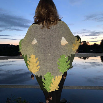 Red Oak Leaf with Acorn Shawl