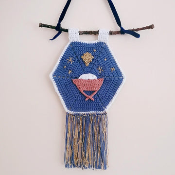 Holy Night nativity wall hanging