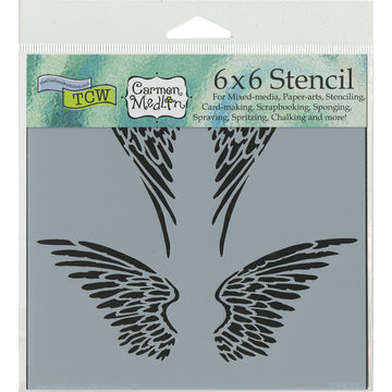 The Crafter's Workshop Crafter's Workshop Template 6"X6" - Angel Wings