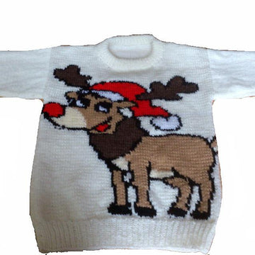 Rudolph Reindeer In Christmas Hat Jumper