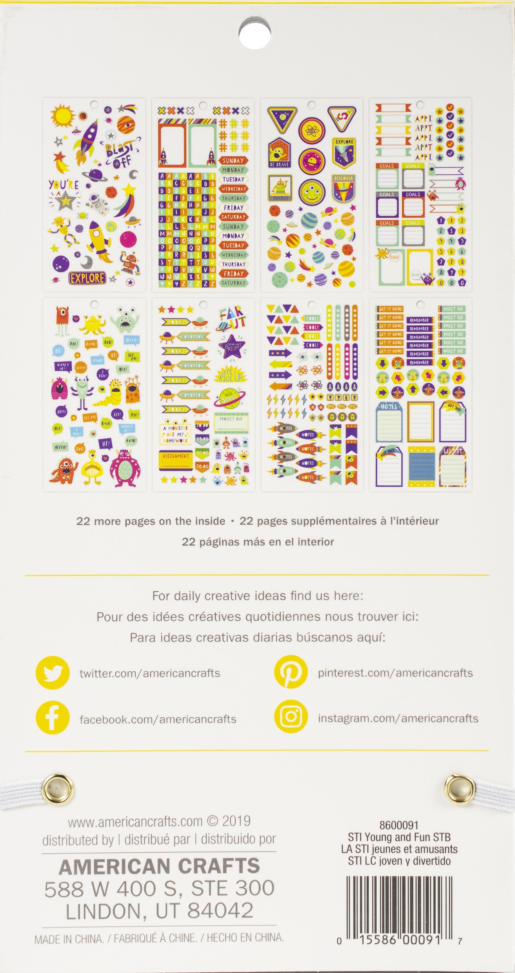 Sticko Sticker Book 4.75"X9" - Young & Fun, 1512/Pkg