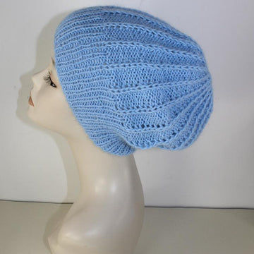 Fluffy Fishermans Rib Slouch Hat