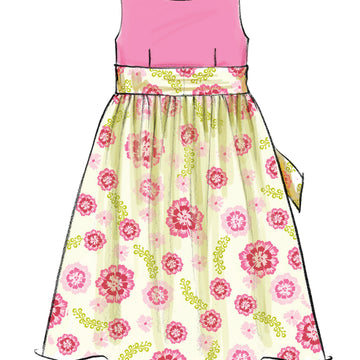 McCall's Children's/Girls' Lined Dresses and Sash M5795 - Sewing Pattern