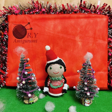 Amigurumi Christmas recycle doll
