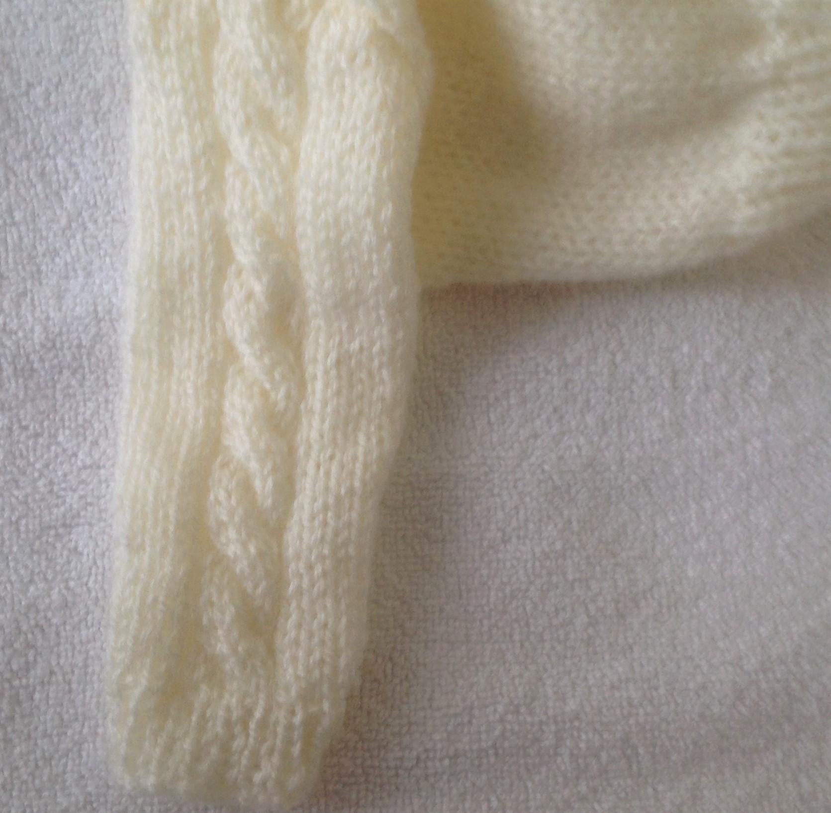 Cable and Lace baby cardigan