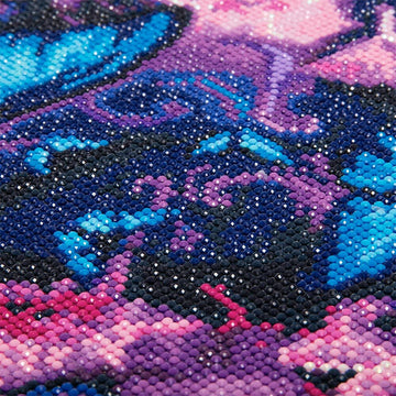 Crystal Art Blue Violet Butterflies, 30x30cm Diamond Painting Kit