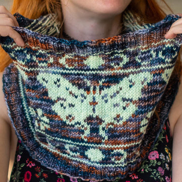 Luna Moth Knit Cowl