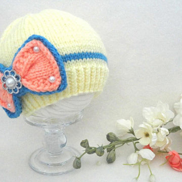 Knitted Baby Cap Pattern for Babies Infant Girl