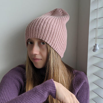 Queen Ribbed Knit Beanie