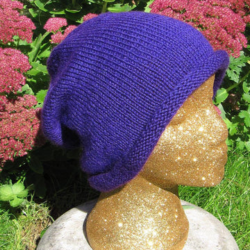 Doubleknit Roll Brim Slouch Hat