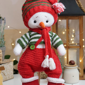 Crochet Snowman Outfit for large toys