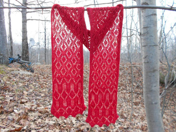 Cranberry Sauce Lace Scarf