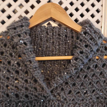 Women's vest, thick yarn with sequins