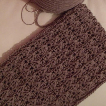 Cowl Infinity Scarf with Zig Zag Pattern