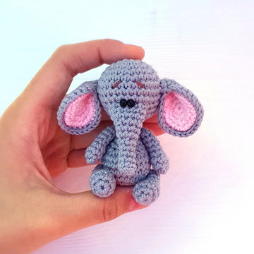 Crochet miniature elephant pattern PDF