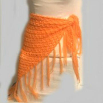 Orange Peel Pareo Wraparound Skirt