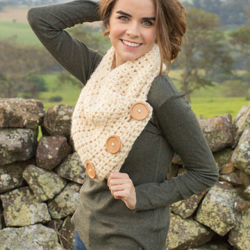 Basic Chunky Button Scarf