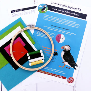 The Crafty Kit Company Scottish Puffin Felt Applique Kit - 15cm