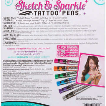 Alex Toys Tattoo Pens Kit - Sketch & Sparkle